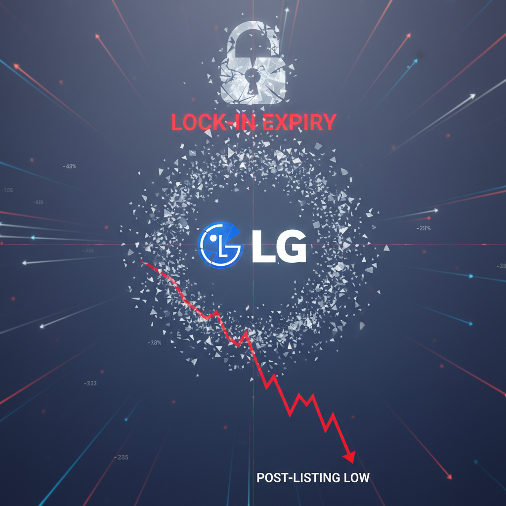 Lock-in expiry sends LG Electronics shares to post-listing low.